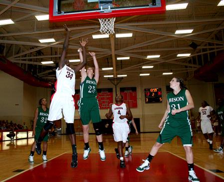 Beatrice Awino Duol goes for a lay-up during the game against Oklahoma Baptist University in the first round of the 17th Annual Jackson Rotary Classic. The Lady Bulldogs defeated Oklahoma Baptist 76-62. - Photo by Deanna Santangelo