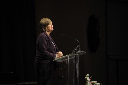 Dr. Carla  Sanderson, provost and executive vice president, brings the message to the BSNA class of 2010 at the pinning ceremony.  - Photo by Morris Abernathy