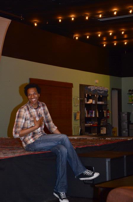 Will Gray, Union alum and rising music artist, answers questions from the audience after a screening of his film <em>Broke: a Film About Music.</em> - Photo by Victoria Stargel