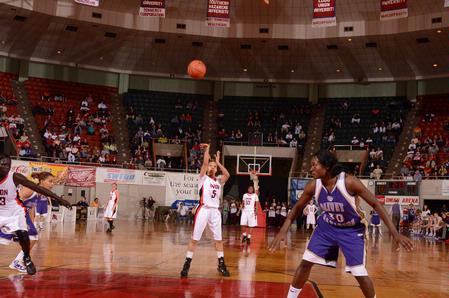 LaTesa McLaughlin shoots a free throw during game two of the NAIA National Championship against Olivet Nazarene University. - Photo by Morris Abernathy
