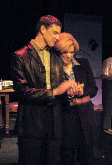 Emily Brown and Stephen Kennedy as Sandy and Harvey Gold in <i>You Have To Serve Somebody</i>. - Photo by Jim Veneman
