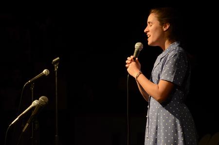 Erika Sitton, sophomore music education major, sings "The Sound of Music" for Broadway Caberet presented by Union's theater and music departments. - Photo by Abigail Harris