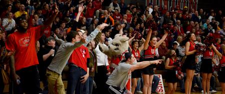 Lady Bulldogs fans erupt with excitement during the game against Bethel University. The Lady Bulldogs won 73-49. - Photo by Ebbie Davis