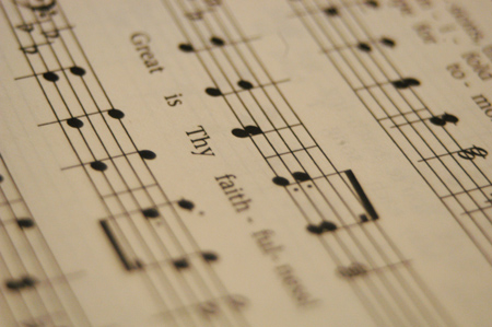 During the Day of Remembrance worship service, the familiar hymn, <i>Great is Thy Faithfulness</i>, reminded students of the gratitude Union has to God for the lack of injury and devastating destruction which could have happened due to the November 2002 tornado. - Photo by Lindsay Stavish