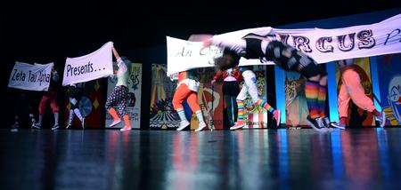 Zeta Tau Alpha presents an original circus act for the 14th annual Variety Show.   - Photo by Abigail Harris