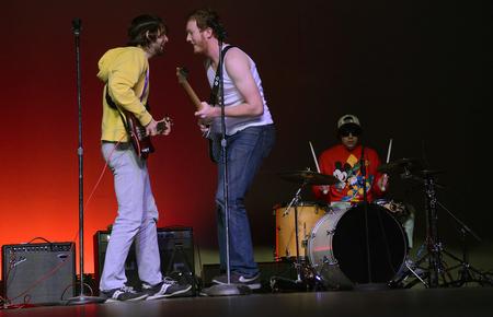 Students in an independent small group performs at the 14th annual Variety Show.  - Photo by Abigail Harris