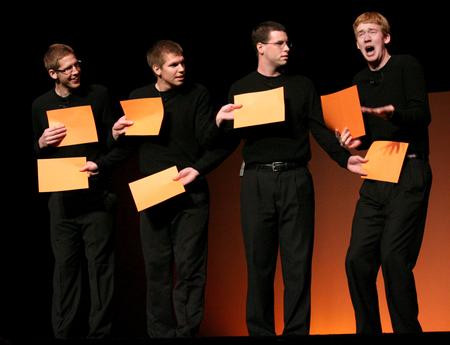 The 4-3-5 small group performs during the 14th annual Variety Show. - Photo by Deanna Santangelo