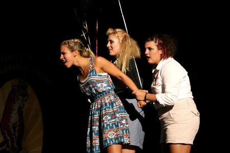 Zeta Tau Alpha performs their circus number at the 14th annual Variety Show put on by Student Activities Council. - Photo by Deanna Santangelo