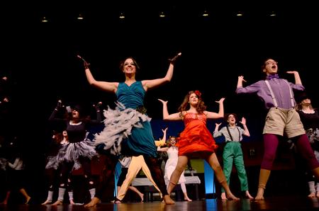 Student Activities Council presents the 14th Annual Variety Show at the Carl Perkins Civic Center, where the women of Chi Omega present their 1st place performance of "Clue." - Photo by Ebbie Davis