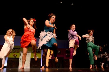The women of Chi Omega present their 1st place performance of "Clue" at the 14th Annual Variety Show.
 - Photo by Ebbie Davis