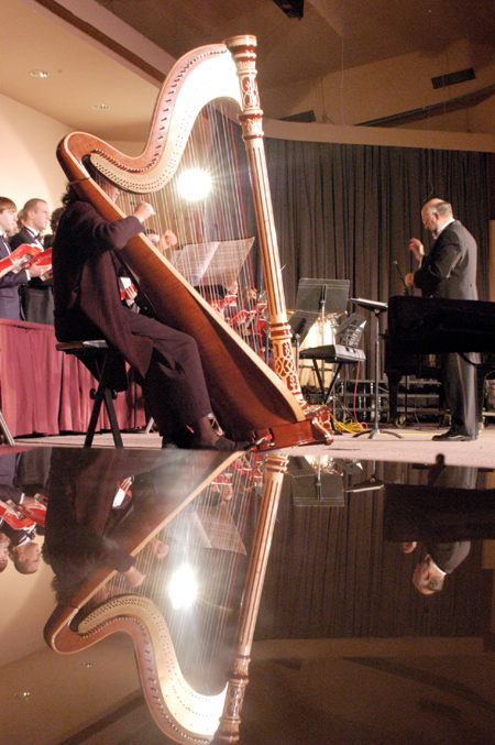 Union celebrated the sounds of the season through A Union Christmas: <i>A Ceremony of Carols</i> on Dec. 2. The event featured the sounds of Choral Union, Symphonic Band and the University Children's Chorus. - Photo by Lindsay Stavish