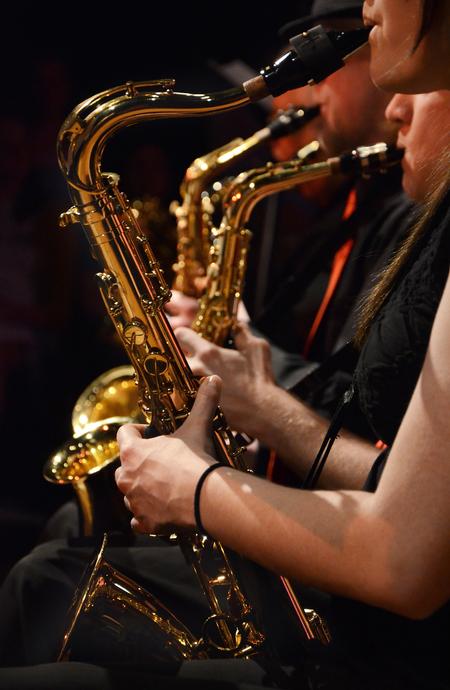 Union University Jazz Band plays for students and the Jackson community.  - Photo by Victoria Stargel