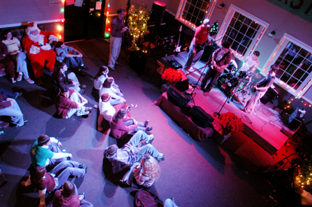 Watterstock is yearly musical event that is held in the Watters Commons for the students to relax before finals. - Photo by Kristen Nicole Sayres