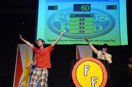 James Watlington, freshman media communications major, plays in the annual SAC Game Show.  - Photo by Zac Calvert