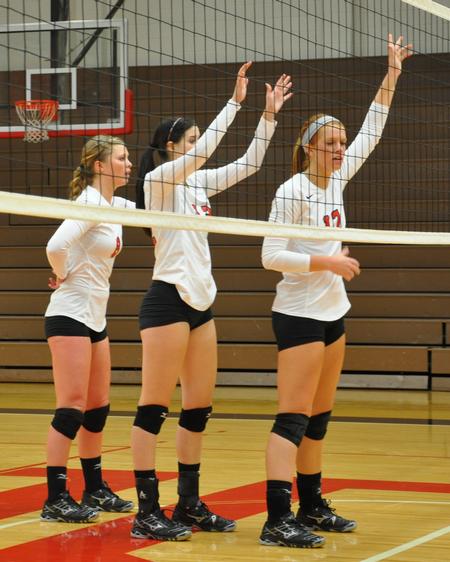 Emmie Moroski (left), Abbey Wainwright, Anna Sims. - Photo by Steven Aldridge