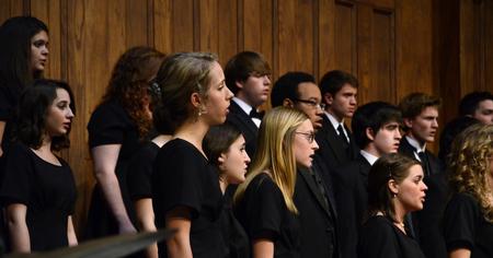 Students in Choral Union perform during the annual Fall concert held at First Baptist Church in Jackson. - Photo by Jacob Moore