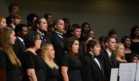 Choral Union performs during the annual Fall Choral Concert. - Photo by Jacob Moore