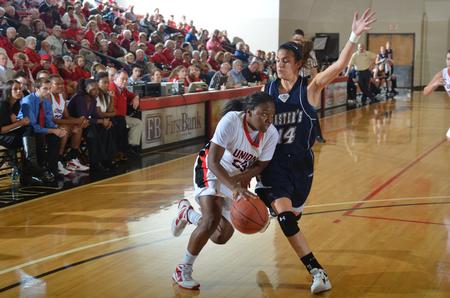 Union's Lavanda Ross makes her way to score two more points during game two of the Rotary Classic. - Photo by Morris Abernathy