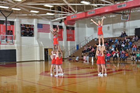 Union Cheerleaders keep the fans in the game at the 18th Annual Jackson Rotary Classic. - Photo by Morris Abernathy
