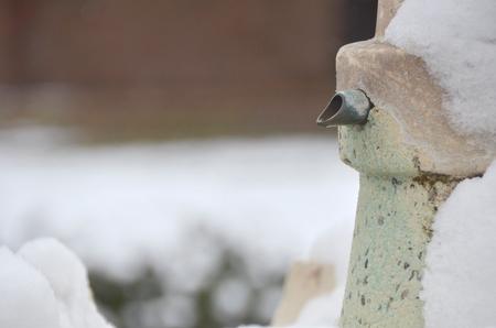 The snow gives a cold winter look to the everything outside of the Penick Academic Complex. - Photo by Morris Abernathy