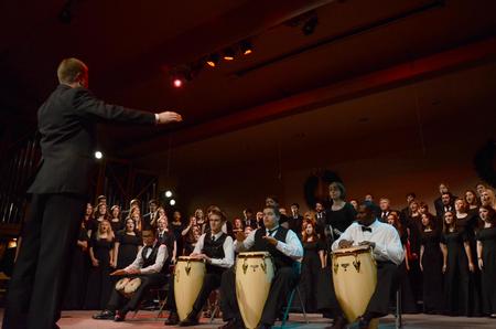 The department of music ensembles perform for Union friends and family in "A Union Christmas." - Photo by Ebbie Davis