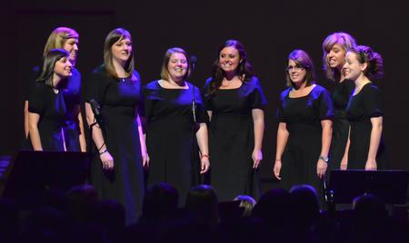  The Union music department presents their annual 'A Union Christmas' performance in the Savage Chapel, Dec. 6.  The Ladies of Proclamation sing Carol of the Bells. - Photo by Morris Abernathy