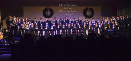  The Union music department presents their annual 'A Union Christmas' performance in the Savage Chapel, Dec. 6.  The Combined Choirs sing "Betelehemu". - Photo by Morris Abernathy