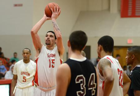 Anthony Freeman, Jr., shoots a free throw during the opening round of the TranSouth Athletic Conference Championship against Freed Hardeman University. - Photo by Jacob Moore