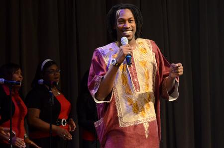 MOSAIC choir leads music during CultureFest chapel prior to a message from Tite Tienou, senior vice president of education and dean of Trinity Evangelical Divinity School. - Photo by Anne Richoux