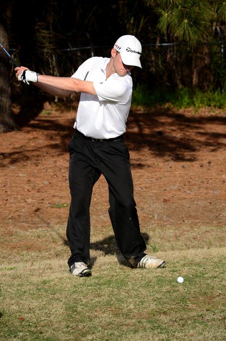 Brett Barry plays in the UT Martin/Grover Page Classic at the Jackson Country Club. - Photo by Anne Richoux