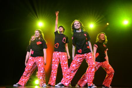 Members of the independent group "The Hopeful Rascals" strike a pose during their performance at the 15th annual Variety Show, hosted by Student Activities Council. - Photo by Jacob Moore