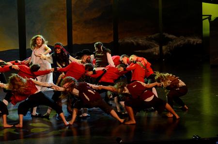 Zeta Tau Alpha performs a "Pirates of the Caribbean" themed act during the 15th annual Variety Show. - Photo by Anne Richoux