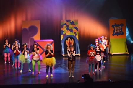 The women of Kappa Delta perform different roles from Dr. Seuss stories during the 15th Annual Variety Show, hosted by Student Activities Council.  - Photo by Zac Calvert