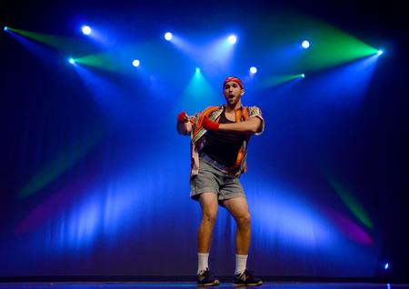 Daniel Kelley, junior biology major, performs with Lambda Chi Alpha in the small group competition at the 15th Annual Variety. They went on to win first place overall in the small group category. 
 - Photo by Ebbie Davis