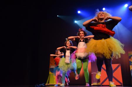 Halee Ackerman (front), Emilee Atkins, Jenna Ward, and Elizabeth Atkins perform for the ladies of Kappa Delta at the 15th Annual Variety show held. KD went on to win best costumes.  - Photo by Ebbie Davis