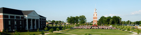 370 graduates and more than 4,500 and friends and family members converged on the West Lawn for spring commencement exercises. - Photo by Kristen Hiller