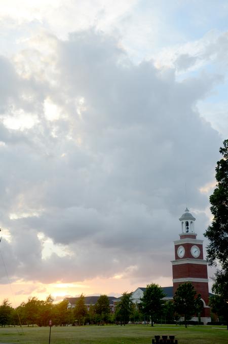 The sun sets over the Great Lawn.  - Photo by Ebbie Davis
