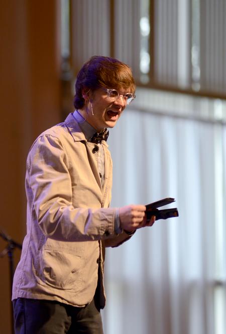 Greg Thornbury, vice president for spiritual life and dean of the school of theology and missions, speaks during chapel. - Photo by Jacob Moore