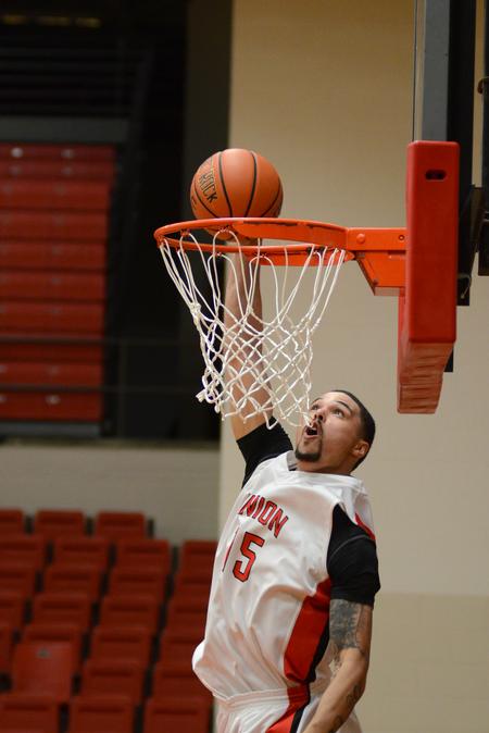 Anthony Freeman, Jr., goes up for a dunk during Bulldog Madness. - Photo by Jacob Moore