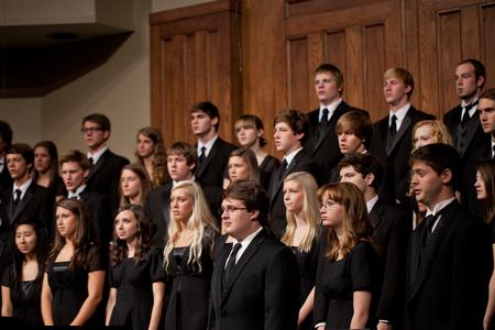 Union University Singers perform at First Baptist Church with guest choirs from the University School of Jackson. - Photo by Ryan Oetting