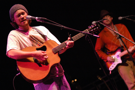 Christian recording artists Andrew Peterson and Andrew Osanga perform during The Spring Thing Weekend. - Photo by Jonathan Blair