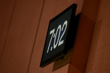 The clock in the back of the G.M. Savage Memorial Chapel marks the beginning of the Remembrance Chapel marking 5 years since the 2008 tornado, which hit campus at 7:02 p.m. that night. - Photo by Kristi McMurry Woody