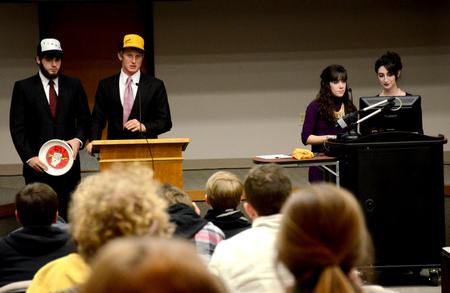 Students debate over a presented bill concerning Union's ultimate frisbee club, Union Club Ultimate. - Photo by Olivia Wallace