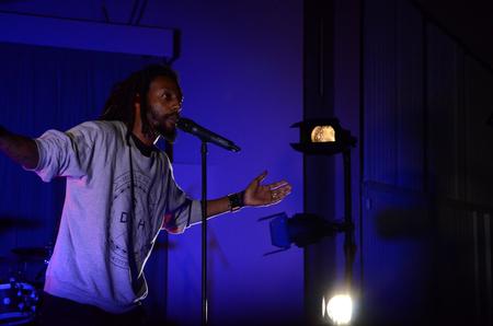 Christian artist Propaganda performs during the Homecoming concert. - Photo by Anne Richoux