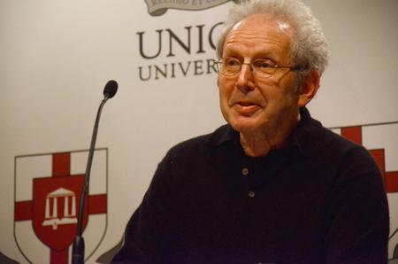 Author Peter Guralnick discusses his prize-winning two-volume biography of Elvis Presley, "Last Train to Memphis" and "Careless Love," at the Lyceum.  - Photo by Olivia Wallace
