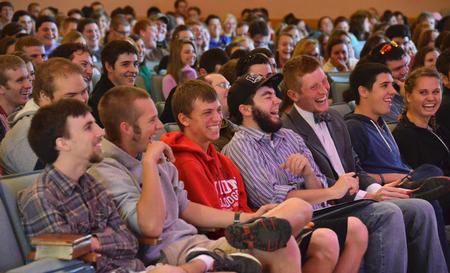 Ben and Lynley Mandrell share from their life experience and students and faculty enjoy many moments of humor and joy. - Photo by Morris Abernathy
