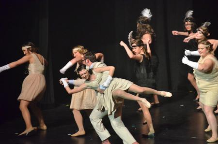 The ladies of Kappa Delta preform their large group act at the 16th annual Variety Show. - Photo by Morris Abernathy
