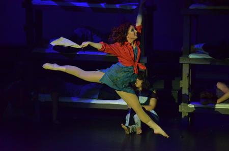 The ladies of Chi Omega perform a version of "Annie" during the Variety Show.  - Photo by Morris Abernathy