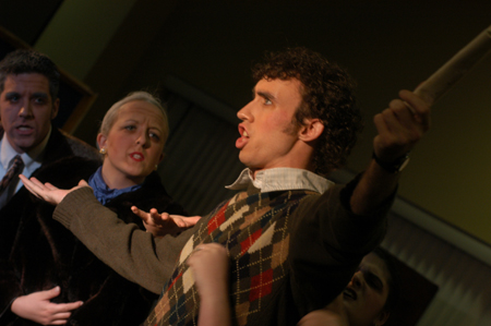 Action from the Opera Workshop production of <i>Gianni Schicchi</i>. - Photo by Justin Veneman