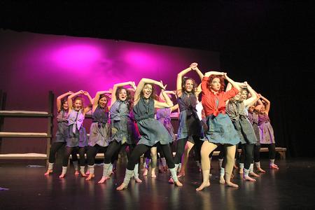 The ladies of Chi Omega perform "Annie" during the 16th annual Variety Show. - Photo by Matt McDaniel